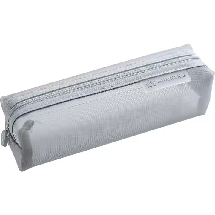 Estuche de nailon dedicado para estudiantes, bolsa de malla transparente para lápices, bolsa de gran capacidad, útiles escolares, papelería - 1