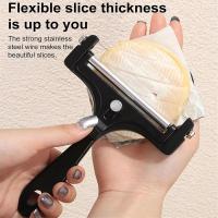 Rebanador de queso de alambre de acero inoxidable para cocina, afeitadora de queso de primera calidad, cortador de queso de mantequilla con grosor ajustable - details 3