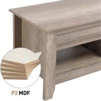 Mesa de Café de Madera Elevable Diseño Moderno para Sala Tamaño 104,5 x 49,5 x (49-61,5) cm Gris - details 6