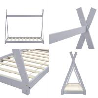 Cama para niños pequeños Cama Infantil 160 x 80cm Estructura Tipi de Madera Pino Color Pino Natural - details 47