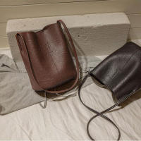 Hombro vintage de gran capacidad para mujer, bolso cruzado informal de piel sintética, color sólido, bolso de compras con asas - details 17