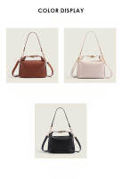 Bolso de Mano de Alta Gama Rojo Marrón Estilo Lonchera para Mujeres Moda Exterior de Comercio - details 3