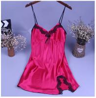 Camisón de satén chino para mujer, ropa de dormir Sexy, bata de baño de encaje, vestido de noche informal para el hogar, novedad de verano - details 15