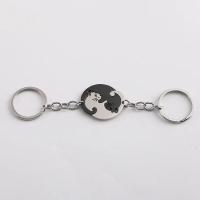Llavero De Pareja En Forma De Corazón Con Pendentivo De Gato Del Amor Acero Inoxidable Joyería Para Hombres Y Mujeres - details 2
