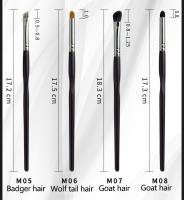 Juego de brochas de maquillaje profesional para ojos, juego de pinceles de maquillaje de ojos, sombra de ojos, función completa, detalle de arrugas, sombra de nariz, mosan, negro, 12 unidades - details 6