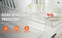 SucceBuy Funda de Mesa Gruesa, Protector de Mesa de PVC Transparente, Almohadilla de Mesa Rectangular para Mesa de Comedor, Escritorio - details 0