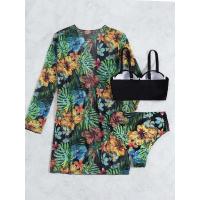 Conjunto de Bikini para mujer, túnica para la playa, traje de baño de 3 piezas, ropa de playa para verano - details 8