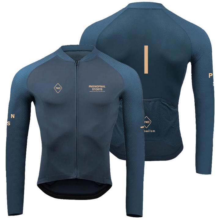 Maillot de ciclismo aerodinámico de carreras profesional para hombre, camiseta de manga larga de ciclismo MTB, secado rápido TKO