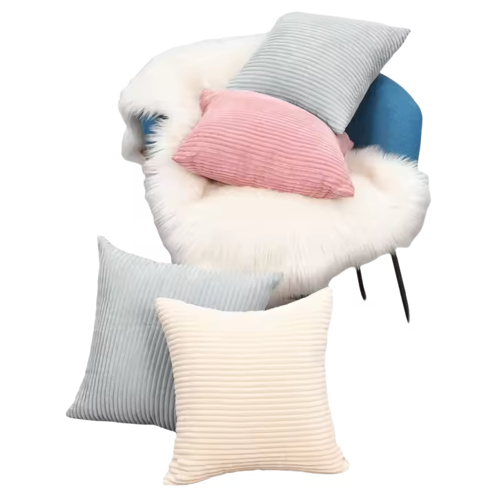 2 con juego de fundas de almohada decorativas de terciopelo de pan, x 50 cm - 1