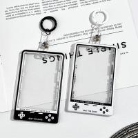 Portatarjetas Kpop para niños, Protector de tarjetas de estudiante de moda coreana, transparente con cadena, soporte para sesión fotográfica, 1 Uds. - details 4