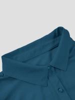 Blusa informal de talla grande para mujer, blusa de manga abombada de Color sólido, adecuada para oficina y exteriores, con un solo pecho, novedad de primavera y verano 2025 - details 38