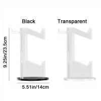 Soporte de exhibición acrílico de 2 capas para mando de juegos, transparente, con soporte para auriculares, colgador, controlador de juego inalámbrico, ahorro de espacio - details 0