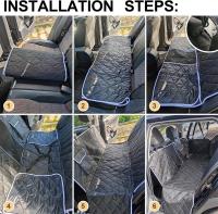 Funda para asiento de coche impermeable, con ventana de malla y bolsillo, portaobjetos, antideslizante y antiarañazos - details 7