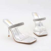 Y Sandalias Tacones altos de cristal Hilo Diamante Moda al aire libre Tamaño único Zapatos de mujer - details 18