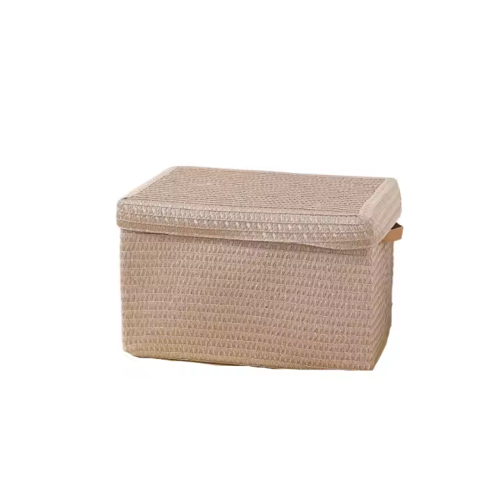 Caja de almacenamiento minimalista de estilo japonés, plegable con asa, caja de clasificación, cesta de almacenamiento creativa de gran capacidad, llave - 1