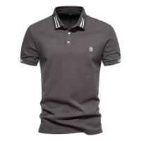 Marca AIOPEON, Polos 100% de algodón para hombre, Polos informales de manga corta de Color sólido para hombre, nueva ropa de verano para hombre - details 5