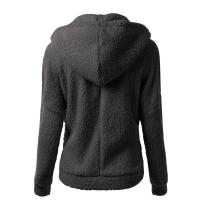 Sudadera con Capucha de Peluche para Mujer Ouwu Moda de Color Sólido, Ajuste Suelto, Estilo Tendencia 2024 - details 18