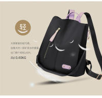 Mochila antirrobo negra para mujer, morral sencillo a la moda, informal, pequeña, impermeable, para viaje - details 12