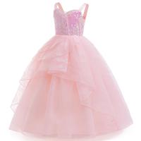 Disfraz de malvado Cosplay para niñas, vestido de noche de princesa de boda rosa, corona y varita, fiesta de cumpleaños de Halloween, 3 uds. - details 4