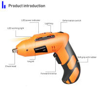 Mini Taladro Eléctrico 4.8V MINI con Batería Recargable Sin Cable Herramientas de Trabajo LED con 43 Puntas para Bricolaje - details 4