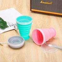 Taza de silicona para exteriores cubierta de 300 ml, suministros para acampar, taza VIE plegable portátil para senderismo y bebidas - details 13