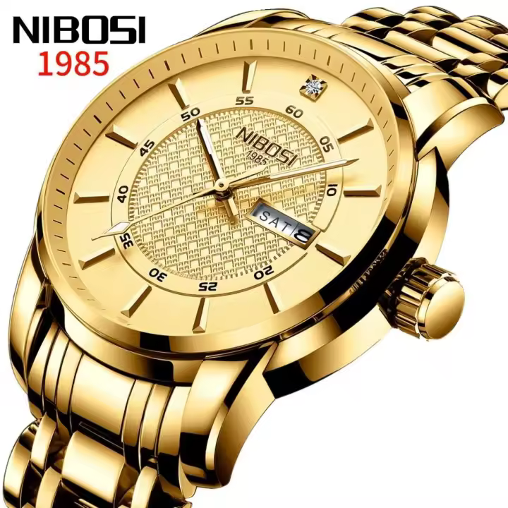 Reloj de Negocios de Acero Inoxidable NIBOSI de Cuarzo Reloj de Cuarzo de Lujo para Hombres - 1