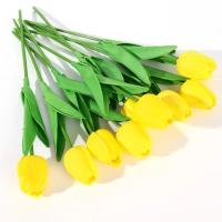 Flores artificiales de tulipanes para jardín, ramo de flores falsas para decoración de boda, fiesta, hogar, 10 piezas - details 8