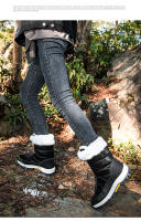 Botas de nieve impermeables con cremallera para mujer, botines cálidos de felpa, de algodón, de alta calidad, para exteriores, Invierno - details 11
