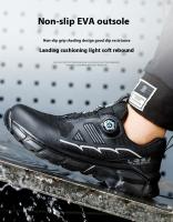 Zapatos de Seguridad Ligeros con Cierre de Gancho y Bucle Zapatillas de Trabajo Transpirables para Hombres Anti-Golpes con Punta de Acero Corte Bajo - details 8