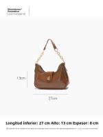 Nueva bolsa cuadrada pequeña de alta gama, portátil para viajeros versátiles de moda, con cadena para las axilas del hombro de las mujeres. - details 2