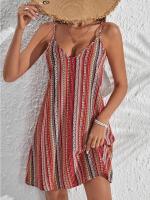 Vestido de tirantes estampado de verano para mujer, estilo hermana, sensación de hija, temperamento Hepburn, aspecto delgado - details 0
