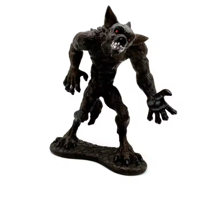 Simulación de hombre lobo, modelo Animal, orangután, simios míticos, figuras de demonios de hielo, muñeca de PVC, colección de modelos educativos Magma Golem - 1