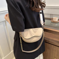 Bolso de hombro con doble correa para mujer, bolso cruzado de cuero PU versátil, moda informal de Color sólido - details 23