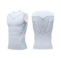 Chaleco deportivo para hombre, prenda de secado rápido, transpirable, cruzado, tipo delgado, sin mangas, ajustado, elástico, entrenamiento, Verano - details 16