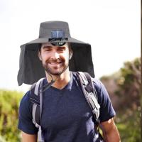 Gorro con ventilador USB recargable ventiladores UPF50+ protección solar para hombres mujeres pesca al aire libre senderismo jardinería portátil - details 5