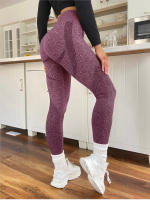 Mallas sin costuras para mujer, pantalones deportivos de fitness, cintura alta, levantamiento de cadera, vientre, secado rápido, yoga - details 11