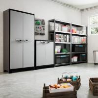 Regulables en altura | Color Negro/Gris | 80 x 44 x 182 cm - details 3
