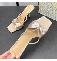 Sandalias populares del bosque de álamo de diamantes de imitación tacones altos de aguja para mujer desgaste de una palabra - details 14