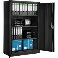 Armario Archivador, Cierre De Seguridad, 4 Alturas, Cajones Ajustables, Mueble Oficina, Acero, Puertas Reforzadas, Limpieza Sencilla, Candado De Seguridad - 140x40x90cm Gris - details 9