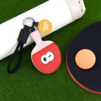 Correa de muñeca para tenis de mesa, colgante de cuero, bolsa cosida a mano, decoración, raqueta de Ping Pong, colgantes, baratija Ins - details 2