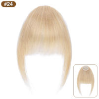 S-noilite-flequillo de cabello Natural para mujer, cabello humano falso con patillas, Manga falsa no remy, flequillo frontal con Clip, 9g - details 11