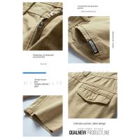 Pantalones Cortos Trabo para Hombres Cinturón de Algodón Medio, Ajuste Suelto, Estilo Casual, Novedad de Verano 2024 - details 4