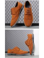 Zapatos casuales de hombre estilo brogue de moda, talla grande, bajos, esmerilados, de gamuza, estilo británico, 2025 - details 1