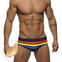Jessborn pantalones de natación para hombre, bañador sexy a rayas, traje de baño profesional para entrenamiento en la playa, primavera caliente - details 0