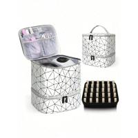 Bolsa Portátil Para Uñas De Doble Capa Organizador De Viaje Bolsa Multifuncional Para Esmaltes Y Aceites Esenciales Material PU Estilo Moda - details 16