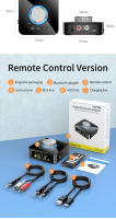 Receptor transmisor de Audio con Bluetooth, pantalla LED de M5, 3,5mm, AUX, R/L, RCA, TF/u-disk, adaptador inalámbrico estéreo, Control IR con micrófono - details 36