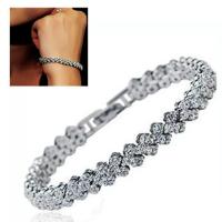 Pulsera elegante para mujer, cadena de circonita cúbica, diamantes de imitación, brazalete con incrustaciones brillantes, regalos - details 1