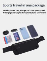 Bolsa de Cintura Ligera para Deportes de Gimnasio Bolsillo para Teléfono Móvil Ajustable - details 26
