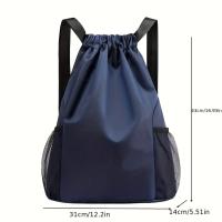 Mochila deportiva MARKROYAL con cordón - Ligera, plegable, Oxford, con correas de hombro ajustables, gran capacidad y bolsillos laterales de malla para viajes, gimnasio, baloncesto y desplazamientos diarios, mochila diaria |   mochila deportiva |   Cierre - details 6