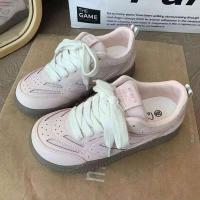 Zapatos deportivos transpirables para mujer, color rosa y blanco, entrenamiento de otoño, doble malla, bonito aspecto Forrest Gump para invierno - details 1